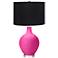 Color Plus Ovo 29 1/2" Black Shade and Fuchsia Pink Table Lamp