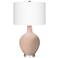 Color Plus Ovo 30 1/2" Fog Linen Shade Italian Coral Table Lamp