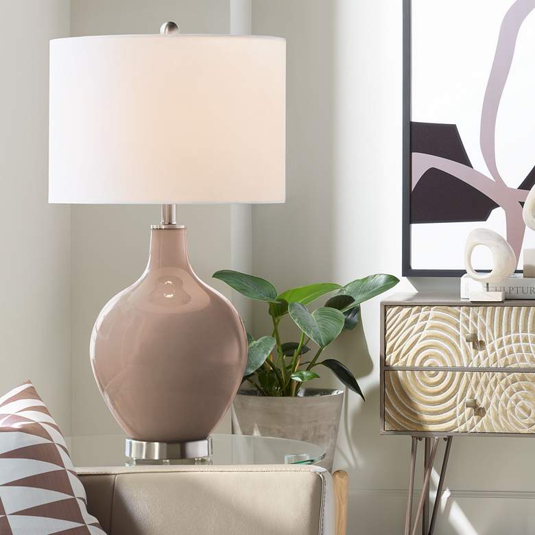 Image 1 Color Plus Ovo 30 1/2" High Modern Redend Point Brown Table Lamp