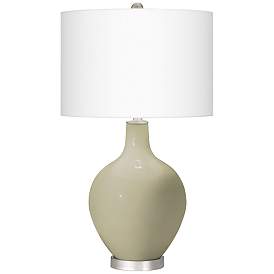 Image2 of Color Plus Ovo 30 1/2" Modern Glass Sage Fog Green Table Lamp