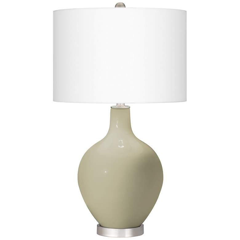 Image 2 Color Plus Ovo 30 1/2 inch Modern Glass Sage Fog Green Table Lamp