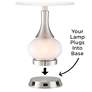 2_Color Plus Ovo 30 1/4" Fuchsia Pink Lamp with USB Workstation Base more views