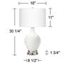 6_Color Plus Ovo 30 1/4" Fuchsia Pink Lamp with USB Workstation Base more views