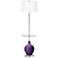 Color Plus Ovo 59" High Acai Purple Tray Table Floor Lamp