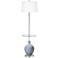 Color Plus Ovo 59" High Blue Sky Tray Table Floor Lamp