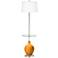 Color Plus Ovo 59" High Carnival Orange Tray Table Floor Lamp