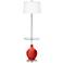 Color Plus Ovo 59" High Cherry Tomato Tray Table Floor Lamp