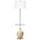 Color Plus Ovo 59" High Colonial Tan Tray Table Floor Lamp