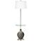 Color Plus Ovo 59" High Gauntlet Gray Tray Table Floor Lamp