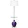 Color Plus Ovo 59" High Izmir Purple Tray Table Floor Lamp