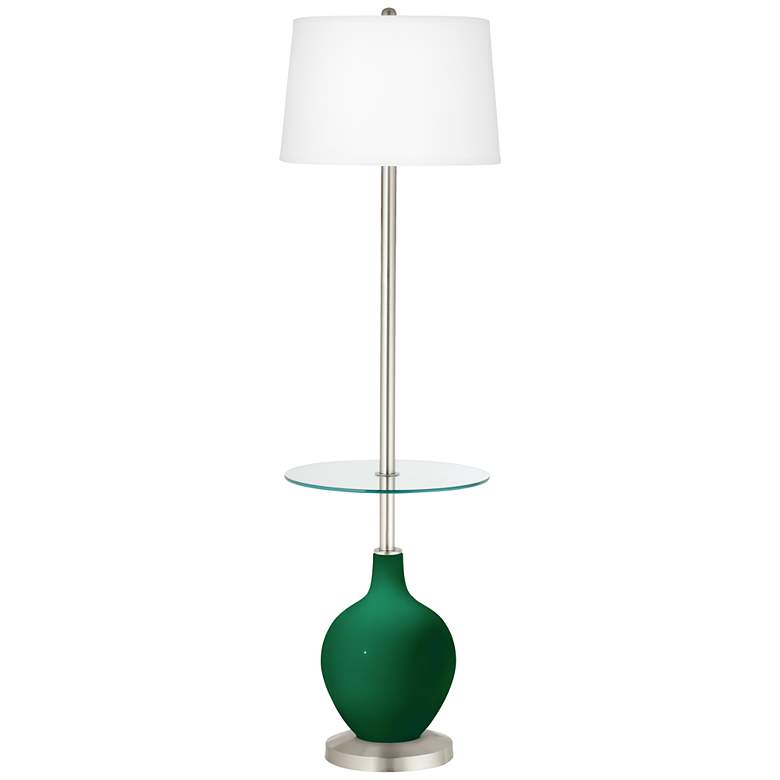 Image 1 Color Plus Ovo 59" High Modern Greens Tray Table Floor Lamp