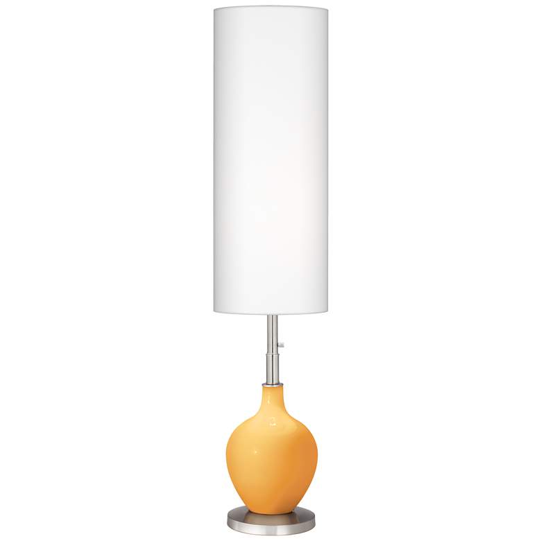 Image 1 Color Plus Ovo 59" High Modern Marigold Yellow Floor Lamp