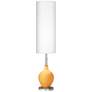 1_Color Plus Ovo 59" High Modern Marigold Yellow Floor Lamp