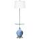 Color Plus Ovo 59" High Modern Placid Blue Tray Table Floor Lamp