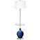 Color Plus Ovo 59" High Monaco Blue Tray Table Floor Lamp