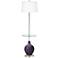 Color Plus Ovo 59" High Quixotic Plum Purple Tray Table Floor Lamp