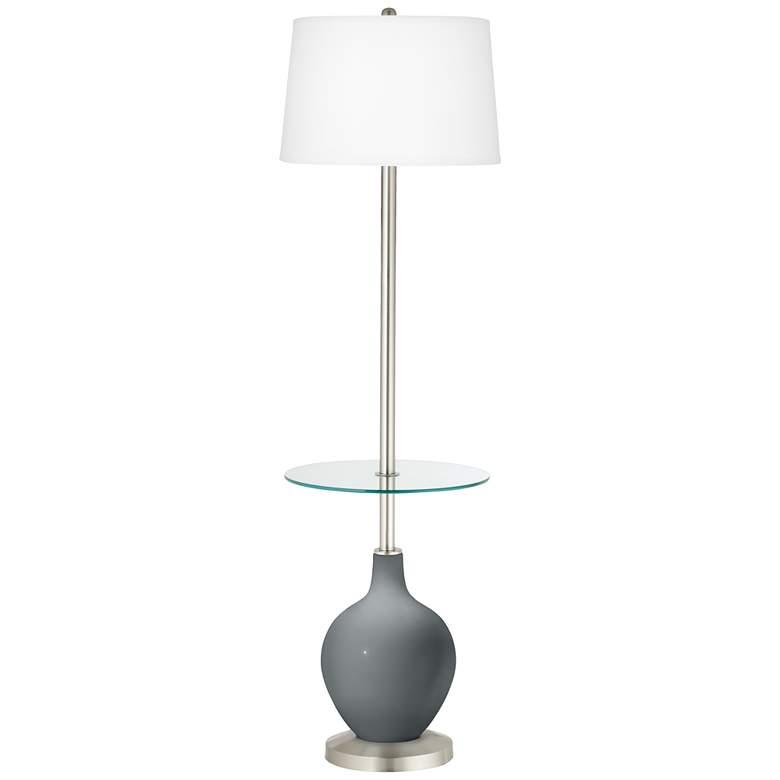 Image 1 Color Plus Ovo 59" High Software Gray Tray Table Floor Lamp