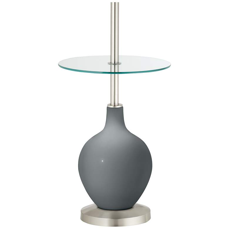 Image 3 Color Plus Ovo 59" High Software Gray Tray Table Floor Lamp more views