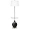 Color Plus Ovo 59" High Tricorn Black Tray Table Floor Lamp