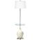 Color Plus Ovo 59" High West Highland White Tray Table Floor Lamp