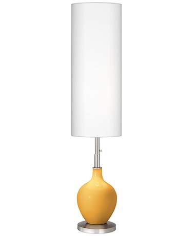 Color Plus Ovo 60" High Goldenrod Yellow Floor Lamp