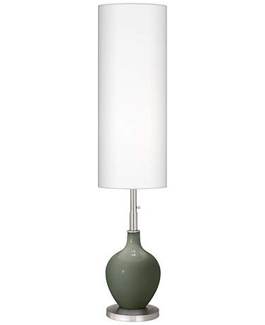 Color Plus Ovo 60" High Modern Deep Lichen Green Floor Lamp