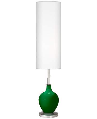 Color Plus Ovo 60" High Modern Glass Envy Green Floor Lamp