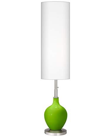 Color Plus Ovo 60" High Modern Glass Neon Green Floor Lamp