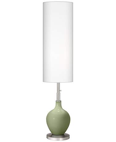 Color Plus Ovo 60" High Modern Majolica Green Floor Lamp