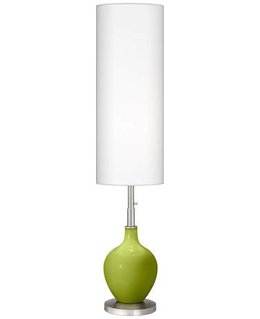 Color Plus Ovo 60" High Modern Parakeet Green Floor Lamp