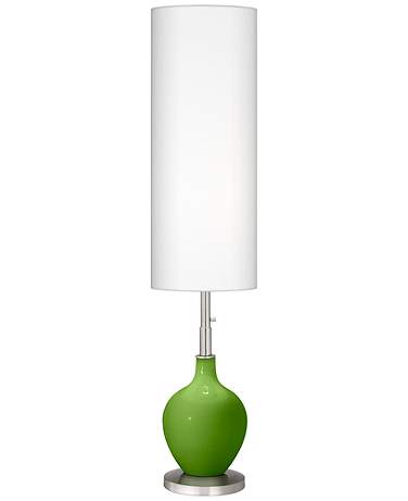 Color Plus Ovo 60" High Modern Rosemary Green Floor Lamp