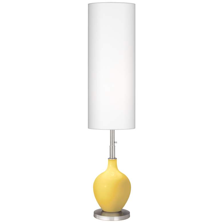 Image 1 Color Plus Ovo 60" High Lemon Zest Yellow Floor Lamp