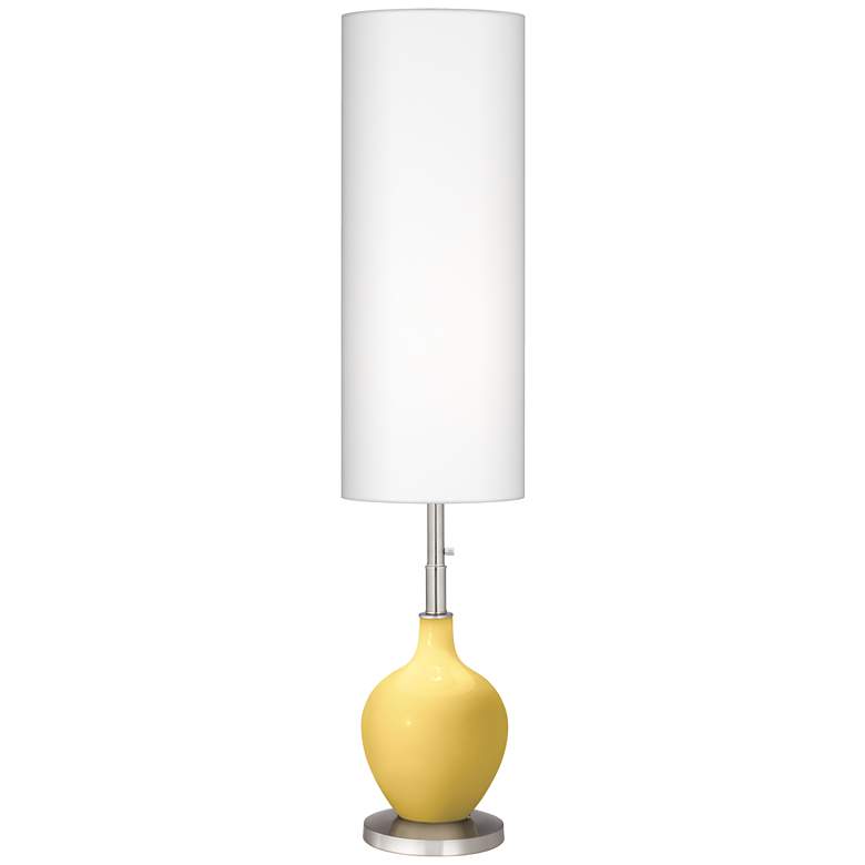 Image 1 Color Plus Ovo 60" High Modern Daffodil Yellow Floor Lamp