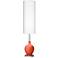 Color Plus Ovo 60" High Modern Daring Orange Floor Lamp