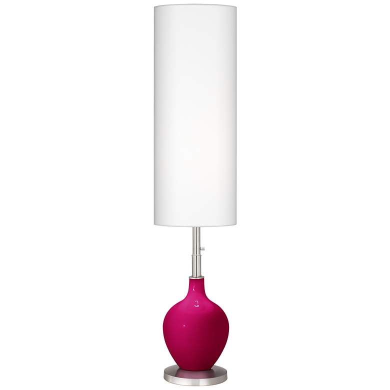 Image 1 Color Plus Ovo 60" High Modern French Burgundy Red Floor Lamp
