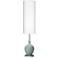 Color Plus Ovo 60" High Modern Glass Aqua-Sphere Blue Floor Lamp
