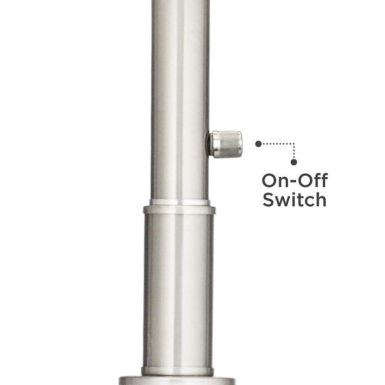 Image 3 Color Plus Ovo 60" High Modern Glass Baked Clay Floor Lamp more views