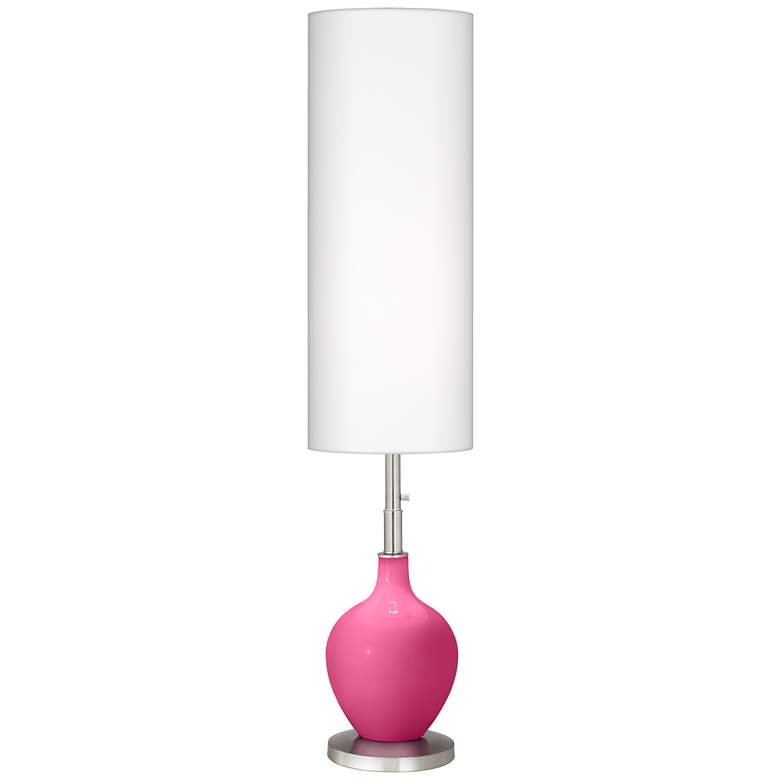 Image 1 Color Plus Ovo 60" High Modern Glass Blossom Pink Floor Lamp
