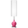 1_Color Plus Ovo 60" High Modern Glass Blossom Pink Floor Lamp