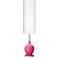 Color Plus Ovo 60" High Modern Glass Blossom Pink Floor Lamp