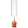 Color Plus Ovo 60" High Modern Glass Invigorate Orange Floor Lamp