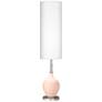 2_Color Plus Ovo 60" High Modern Glass Linen Pink Floor Lamp