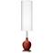 Color Plus Ovo 60" High Modern Glass Madeira Red Floor Lamp