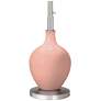 4_Color Plus Ovo 60" High Modern Glass Mellow Coral Floor Lamp more views