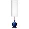 Color Plus Ovo 60" High Modern Glass Monaco Blue Floor Lamp