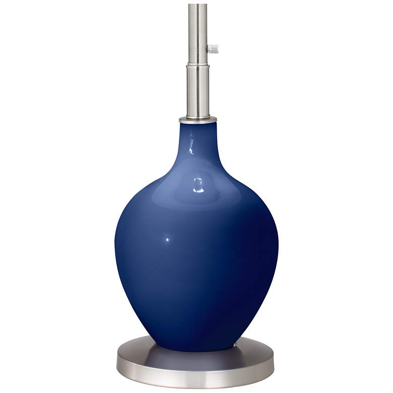Image 4 Color Plus Ovo 60" High Modern Glass Monaco Blue Floor Lamp more views
