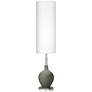 1_Color Plus Ovo 60" High Modern Glass Pewter Green Floor Lamp