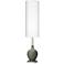 Color Plus Ovo 60" High Modern Glass Pewter Green Floor Lamp