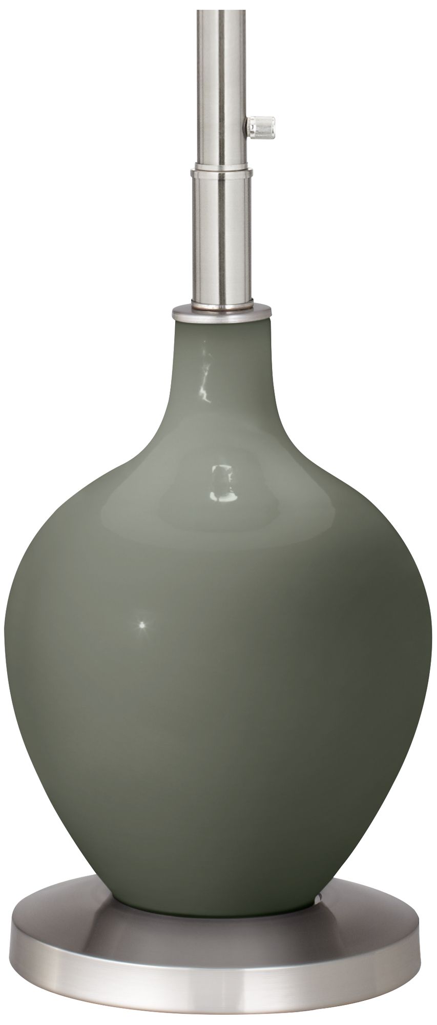 Image 4 Color Plus Ovo 60" High Modern Glass Pewter Green Floor Lamp more views