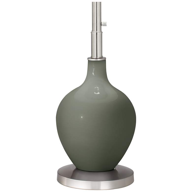Image 4 Color Plus Ovo 60" High Modern Glass Pewter Green Floor Lamp more views